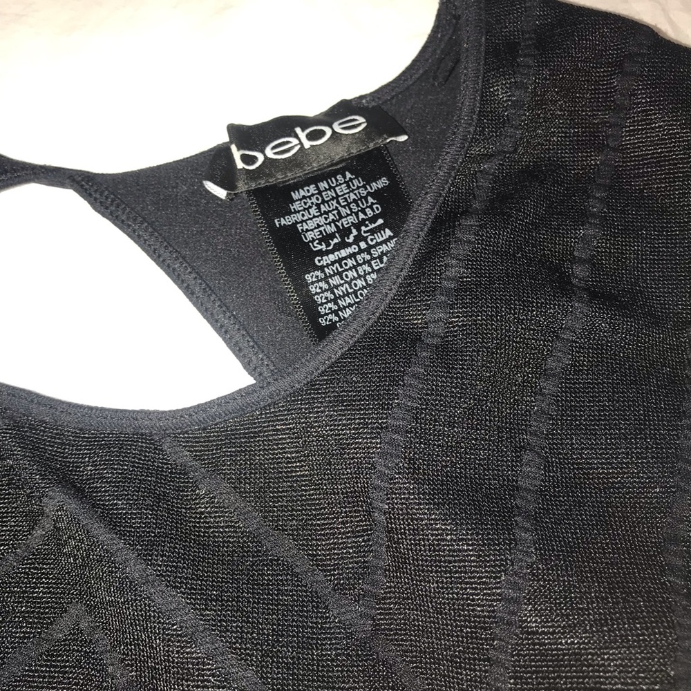 Bebe size S black nylon & spandex dress